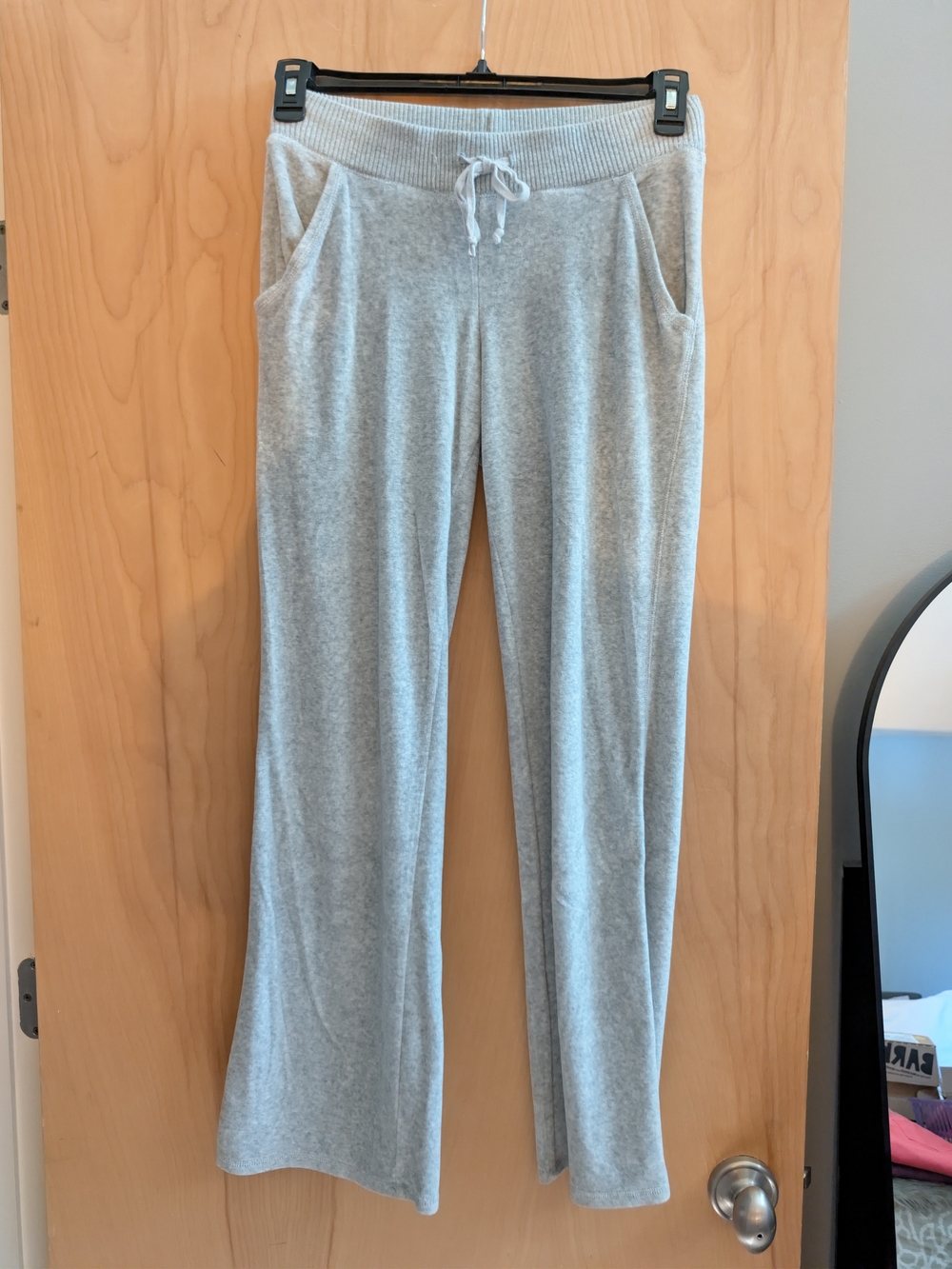 MICHAEL Michael Kors Light Gray Drawstring Knit Track Pants